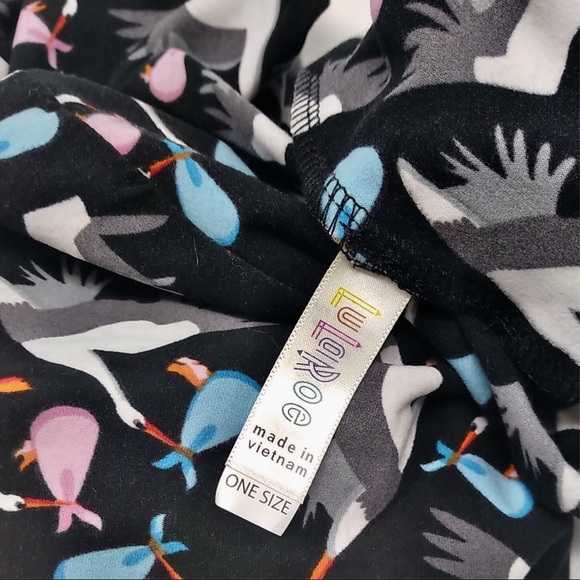 STORK LuLaRoe OS Leggings UNICORN One Size 2-10 - Picture 3 of 7